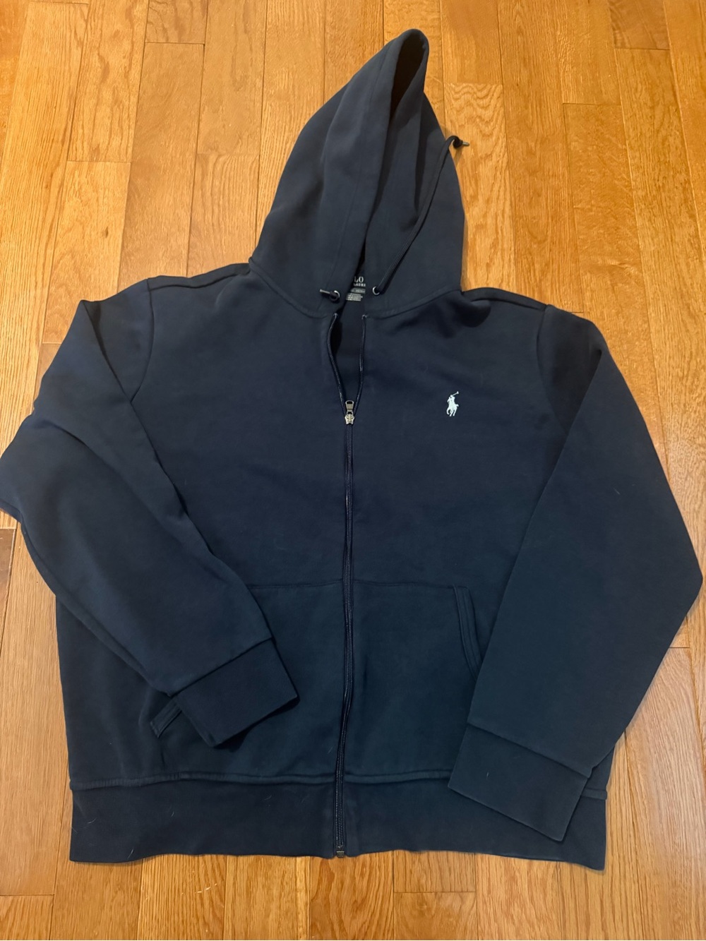Polo Ralph Lauren Navy Hooded Full Zip Hoodie Men's XL